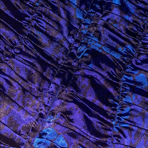 Blue Printed Corset - Picture 3 of 3